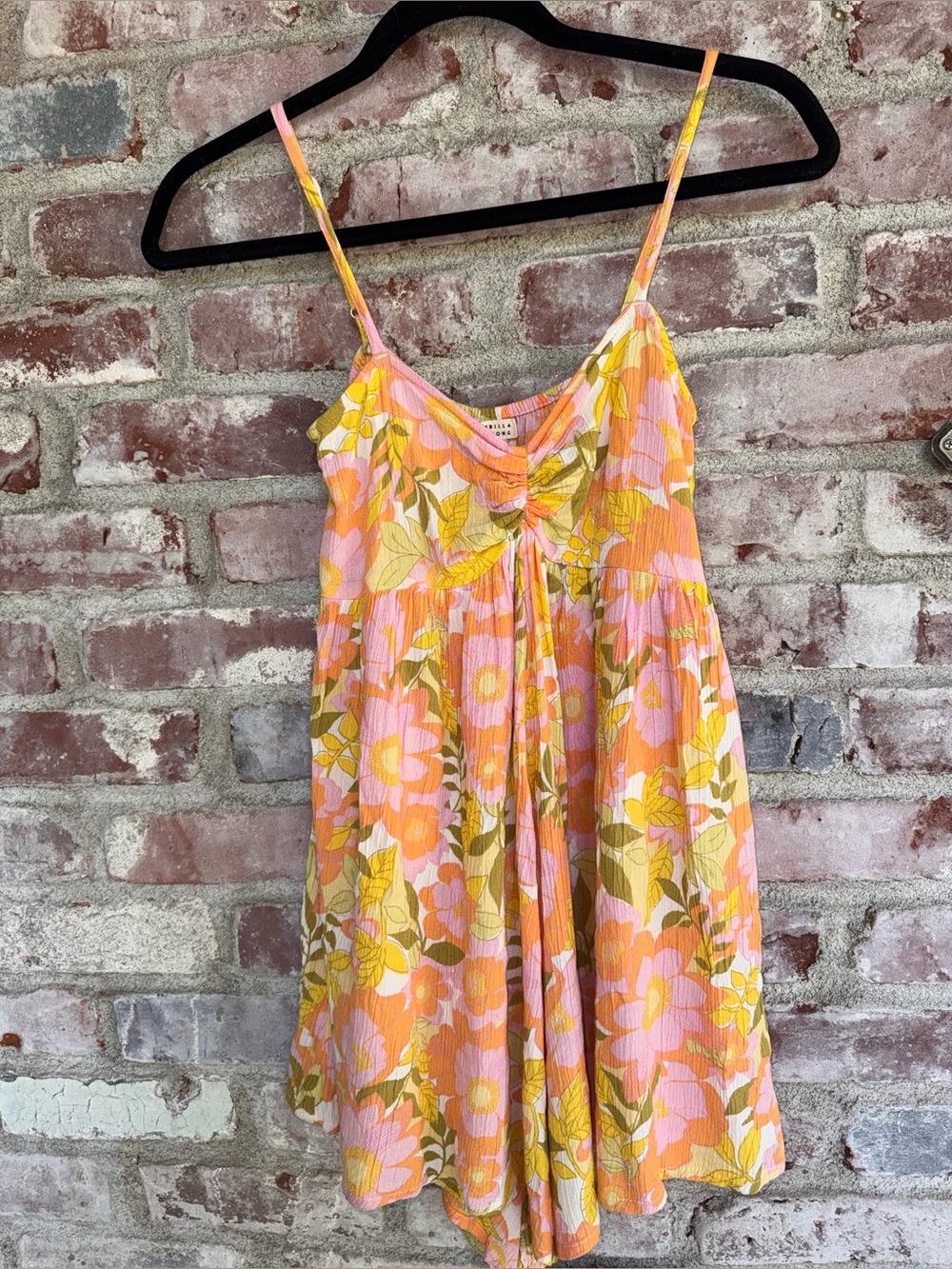 Billabong Floral Pink & Orange Romper